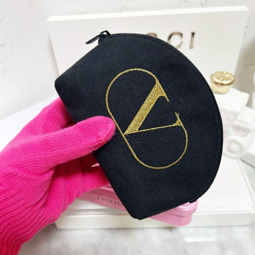 Authentic Valentino Garavani Rare Vintage Mini V Logo Cosmetic Bag / Pouch